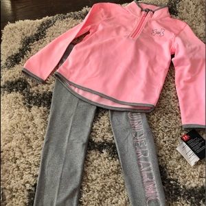 Under Armour 2 piece sweat suit.